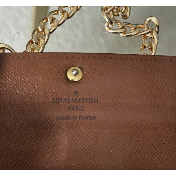 Louis Vuitton Portefeuille Sarah Monogram Long Wallet Brown Authentic with Chain - Picture 3 of 15